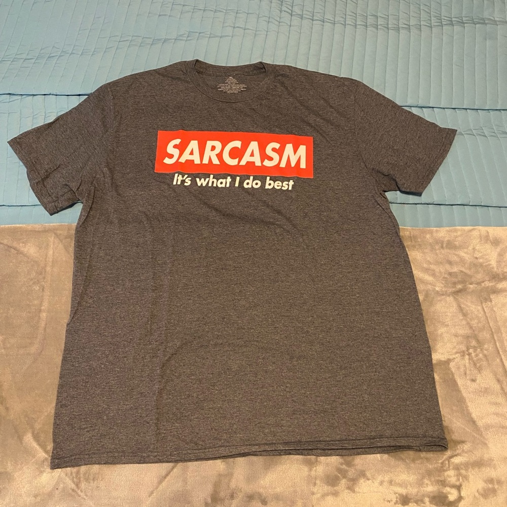 Men’s “Sarcasm” Graphic T-shirt - 2XL (WORN)